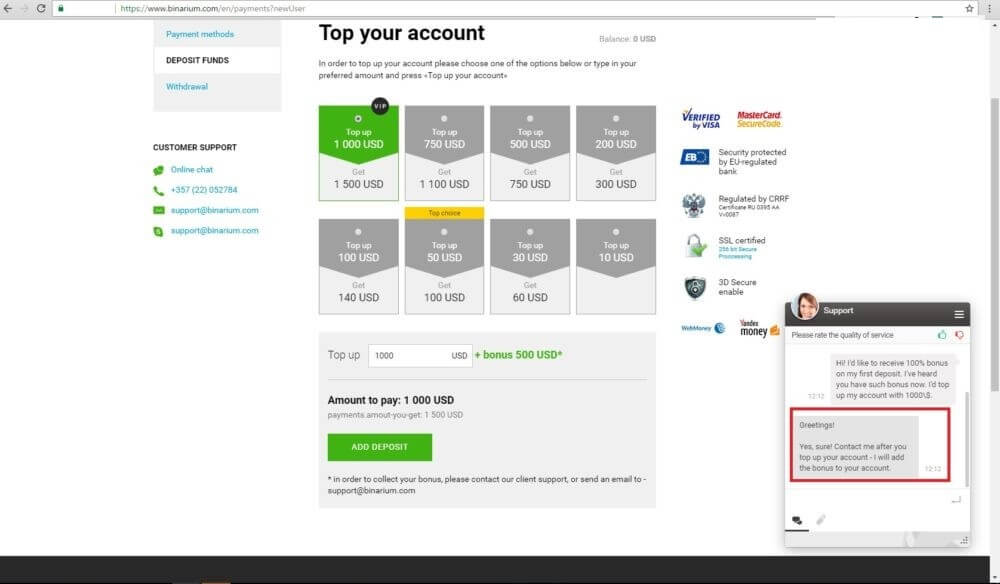 Binarium -Bonus für Ihre erste Einzahlung - 100% Bonus Binarium -Bonus für Ihre erste Einzahlung - 100% Bonus