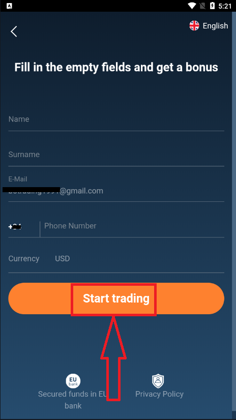 Come registrarsi e iniziare a fare trading con un conto demo in Binarium